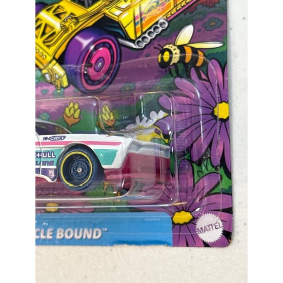 Muscle Bound Hot Wheels Spring Series White Pink SPRING 7 KHULL 1:64 Sealed - Picture 5 of 6